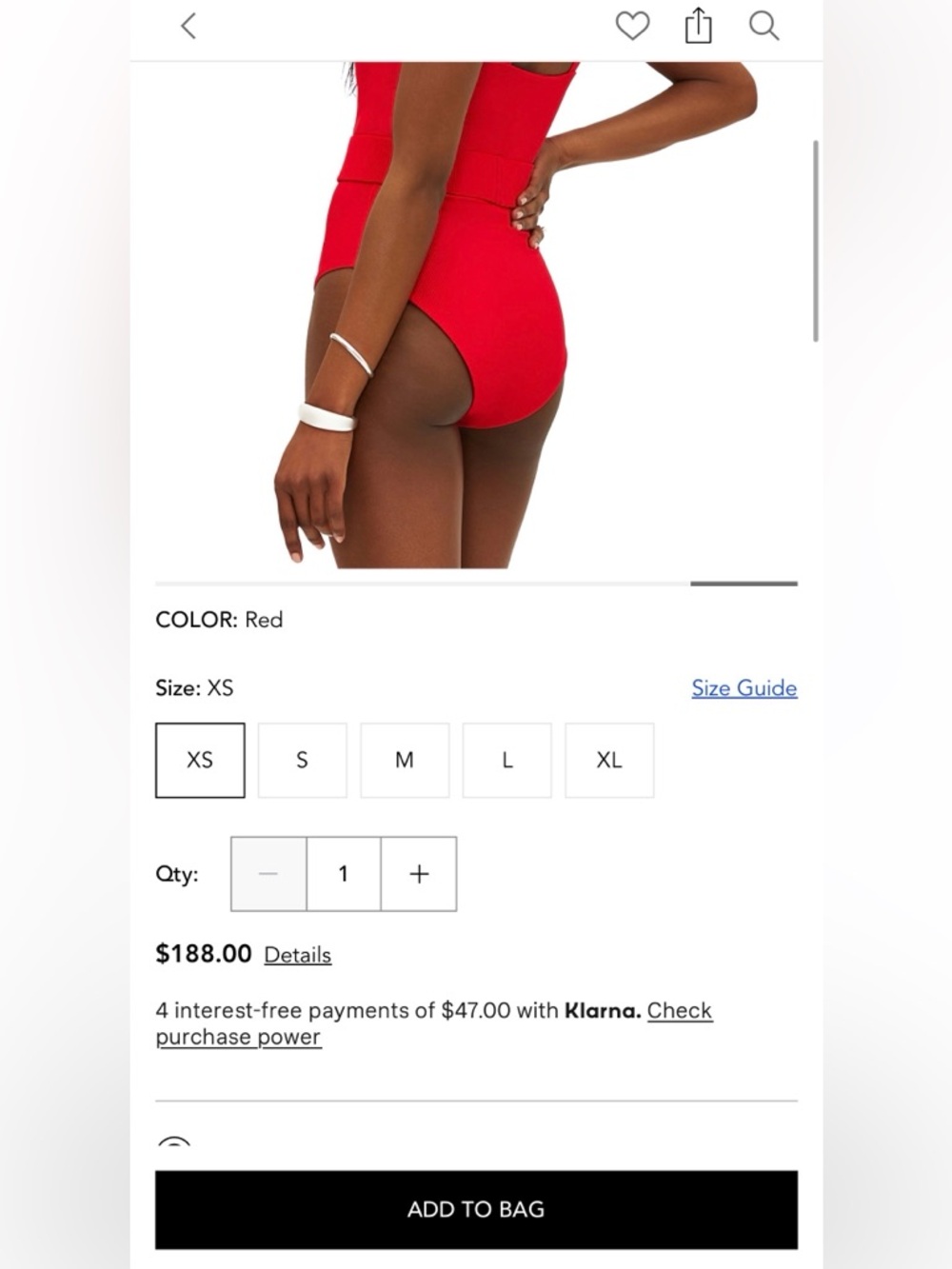 $188 NWT Beach Riot Women's Red Sydney Ribbed One-Piece Swimsuit Size XS - Picture 6 of 7